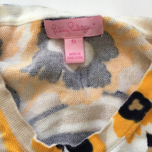 LILLY PULITZER Fitted Button Up Cardigan Size M - Picture 3 of 6